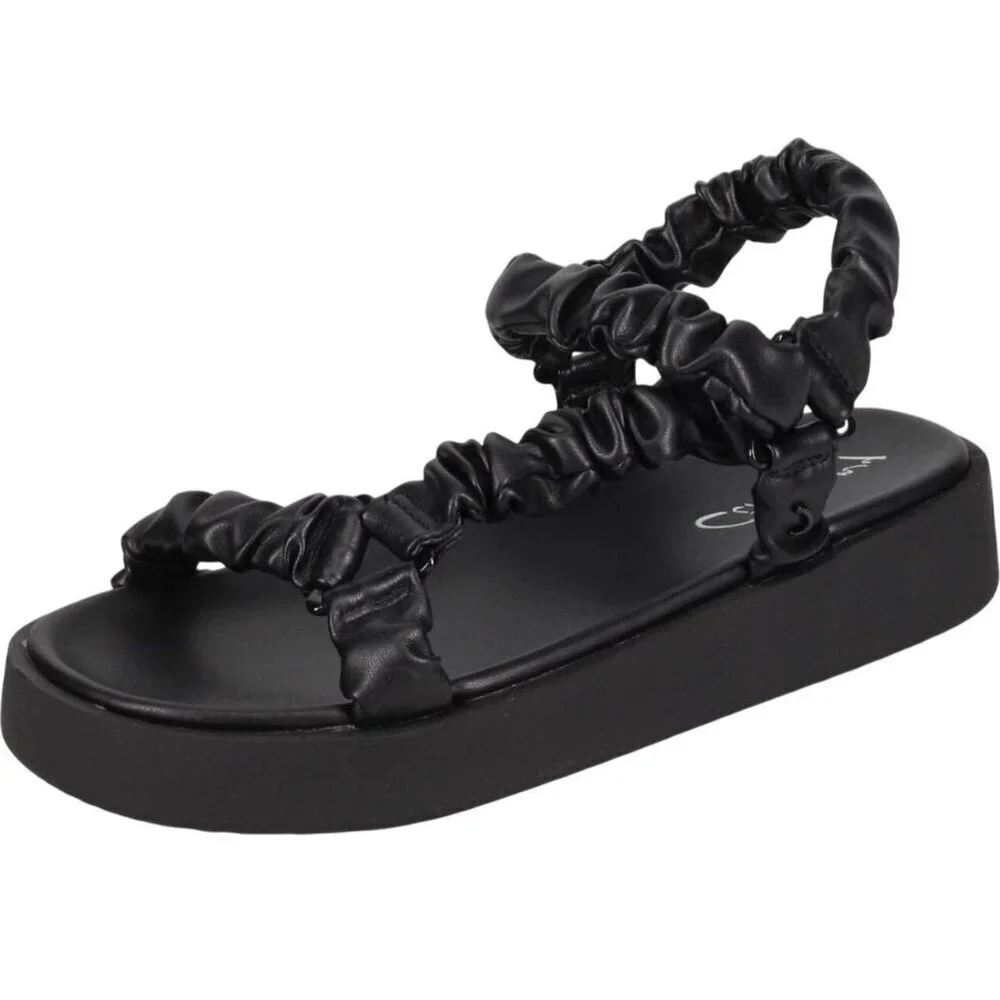 CIRCUS BY SAM EDELMAN / Harlene / Black / Scrunchie Strap / Platform / Sandals /